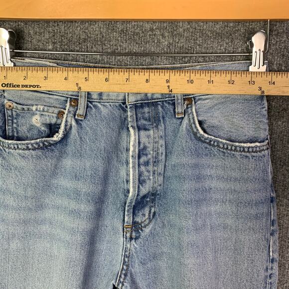 Agolde‎ 90s Pinch Jeans Women’s Sz 26 High Rise Distressed Denim Button Fly - Picture 6 of 12